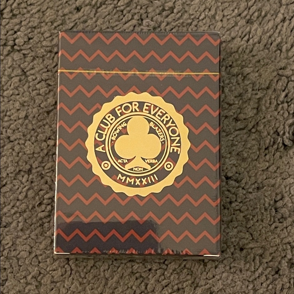 Rowing Blazers Zigzag Playing Cards - Gold/burgundy/poker